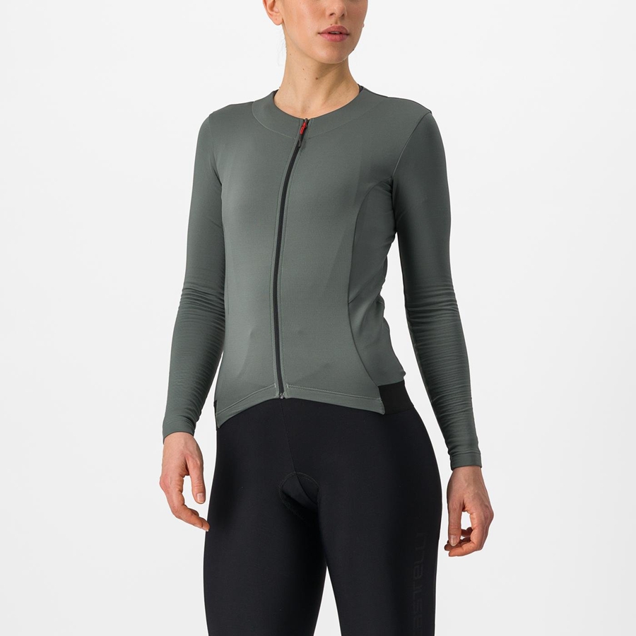 Maillot Castelli FLY LS W Femme Grise | STQRL-2137