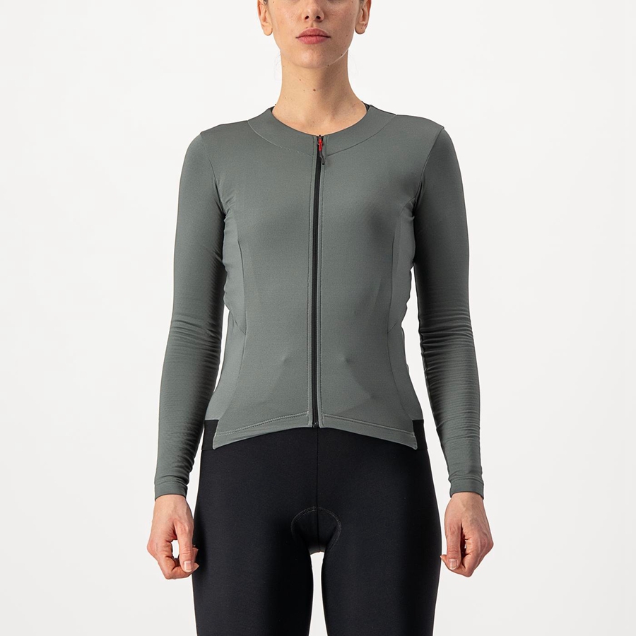 Maillot Castelli FLY LS W Femme Grise | STQRL-2137