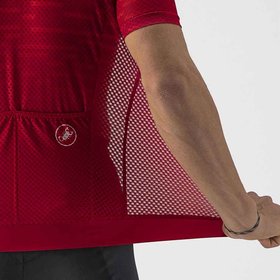 Maillot Castelli INSIDER Homme Rouge Foncé | RDWKP-2015