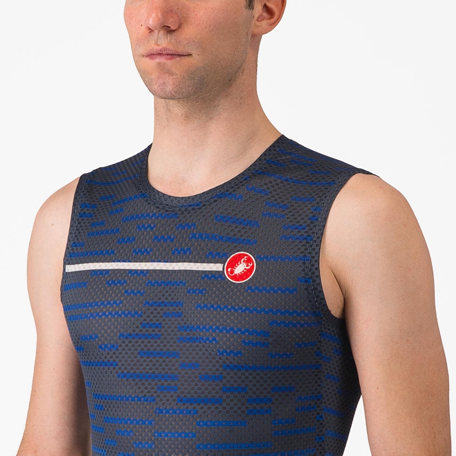 Maillot Castelli INSIDER SLEEVELESS Homme Bleu | USZFA-5867