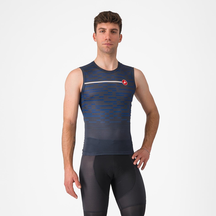 Maillot Castelli INSIDER SLEEVELESS Homme Bleu | USZFA-5867