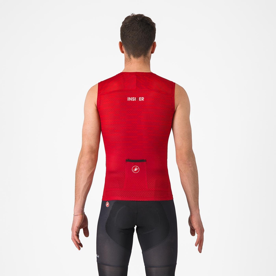 Maillot Castelli INSIDER SLEEVELESS Homme Rouge Foncé | LZACW-4309