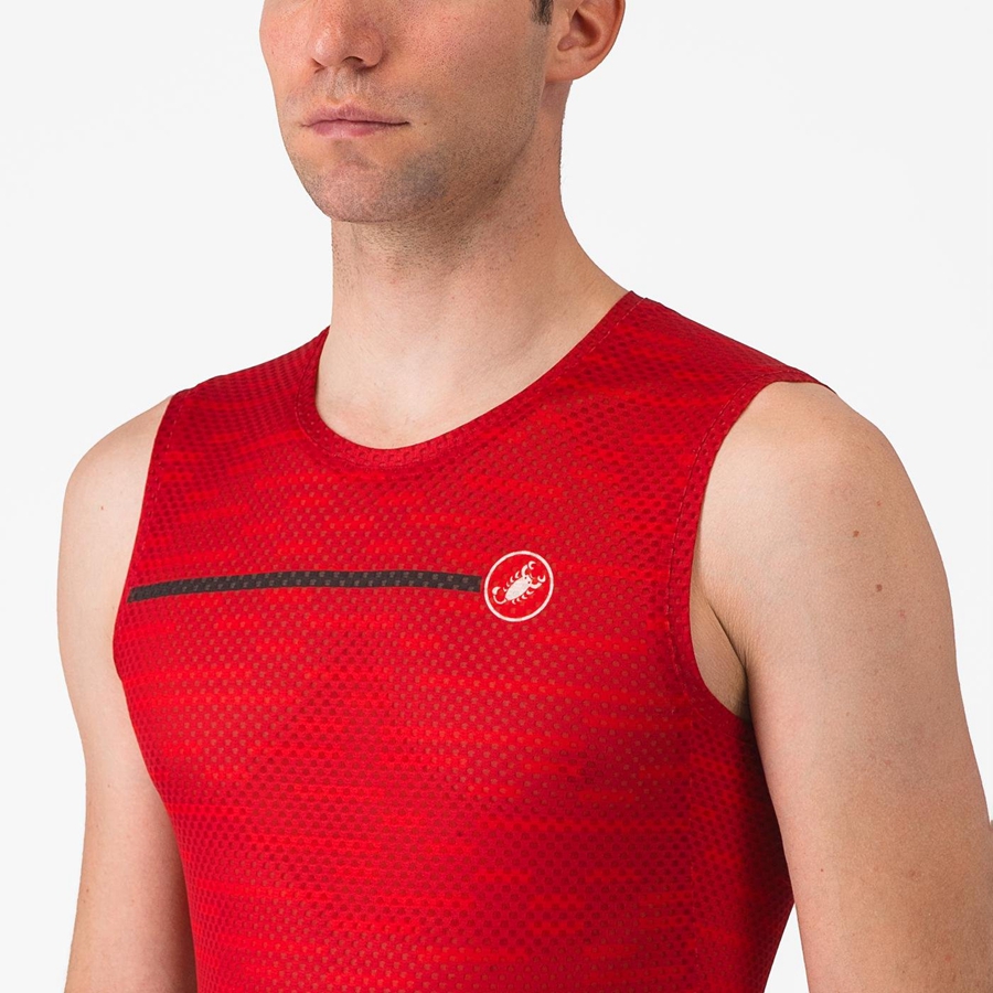 Maillot Castelli INSIDER SLEEVELESS Homme Rouge Foncé | LZACW-4309