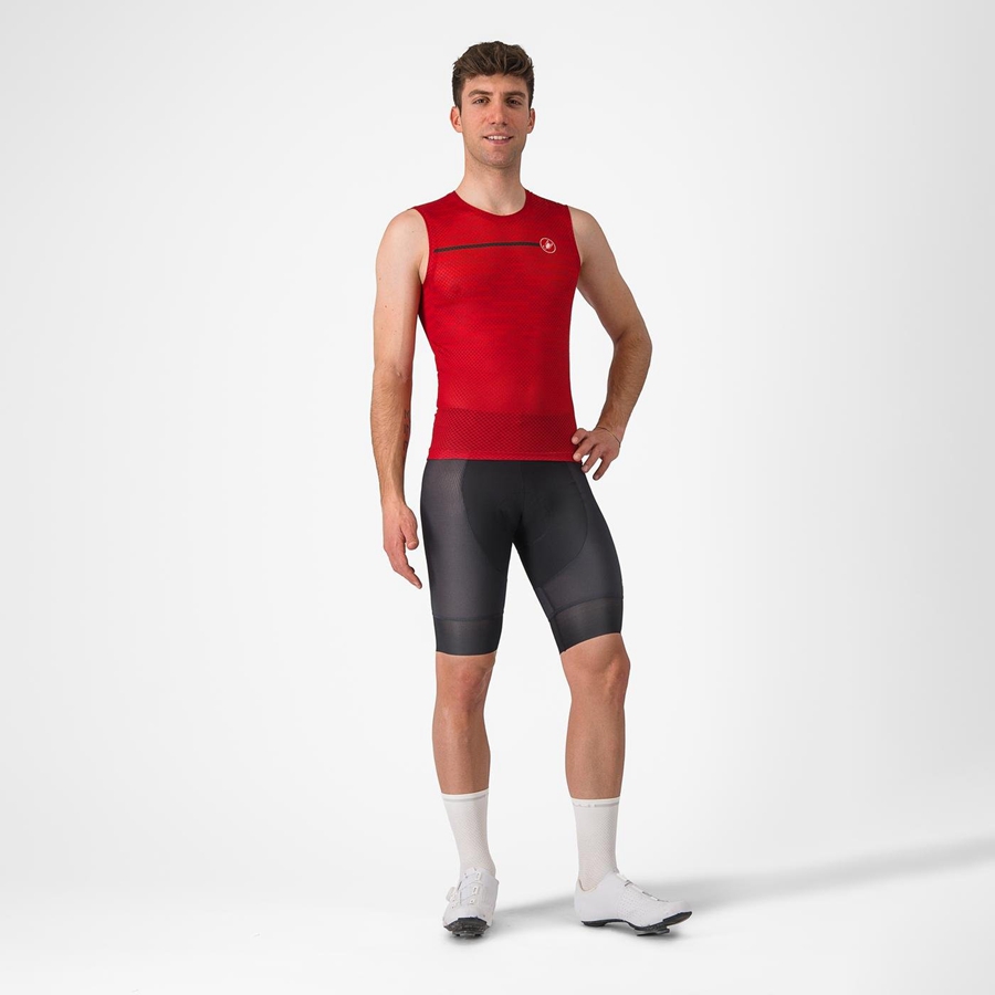 Maillot Castelli INSIDER SLEEVELESS Homme Rouge Foncé | LZACW-4309