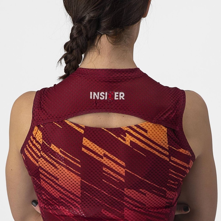 Maillot Castelli INSIDER W SLEEVELESS Femme Bordeaux | VWAUN-3956