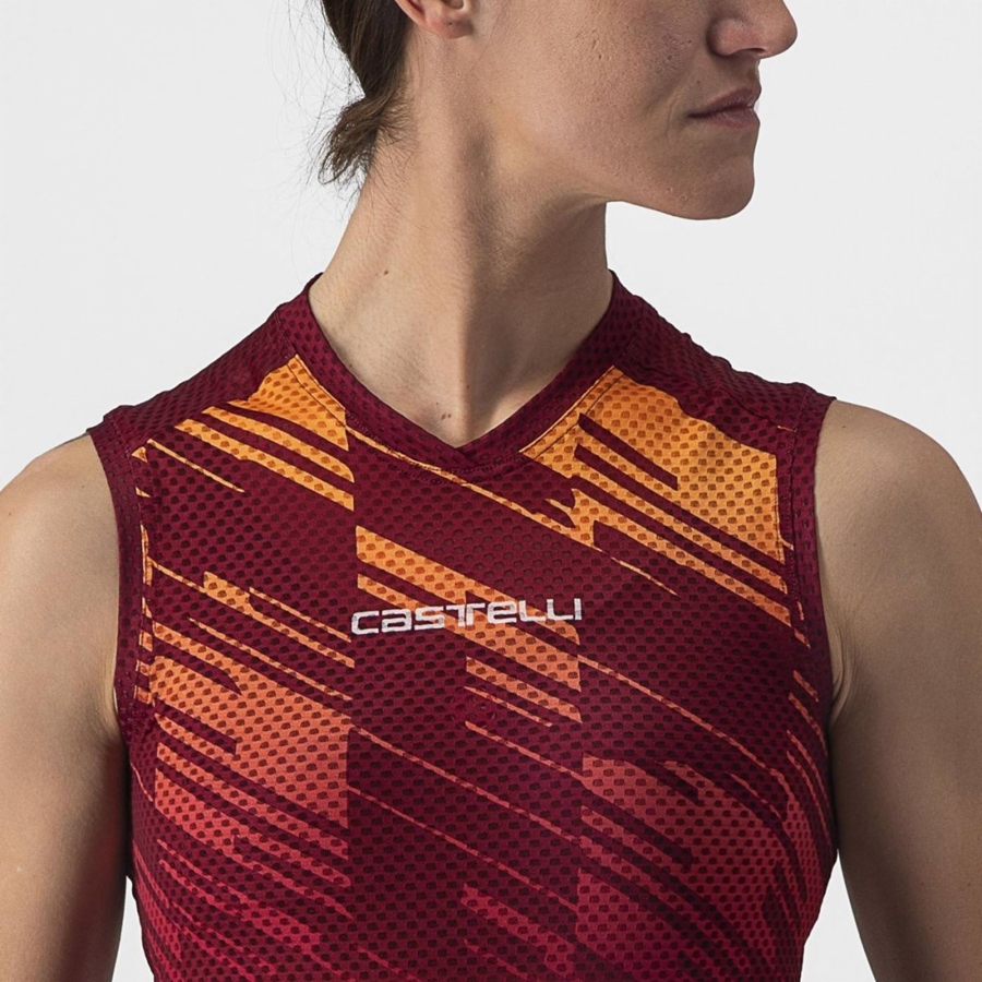 Maillot Castelli INSIDER W SLEEVELESS Femme Bordeaux | VWAUN-3956