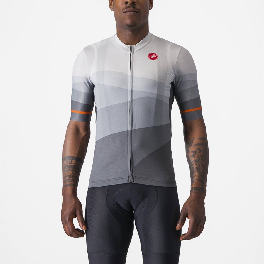 Maillot Castelli ORIZZONTE Homme Grise Foncé Argent Grise | IOACR-9186