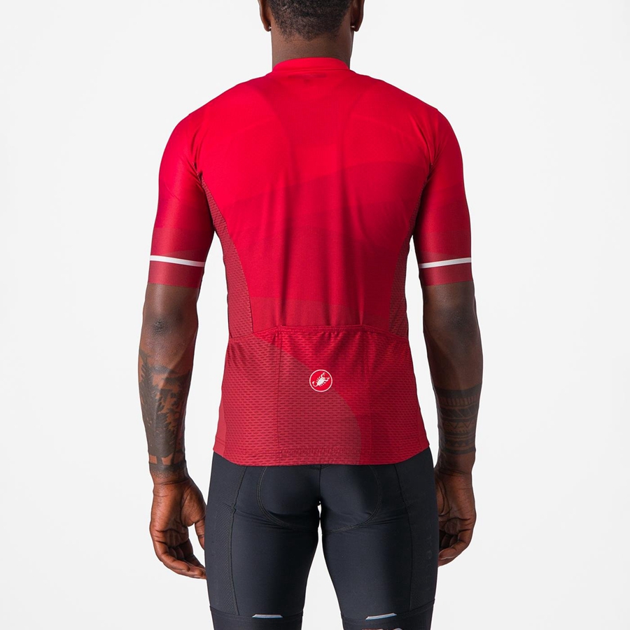 Maillot Castelli ORIZZONTE Homme Rouge Rouge Blanche | FHOMB-4370