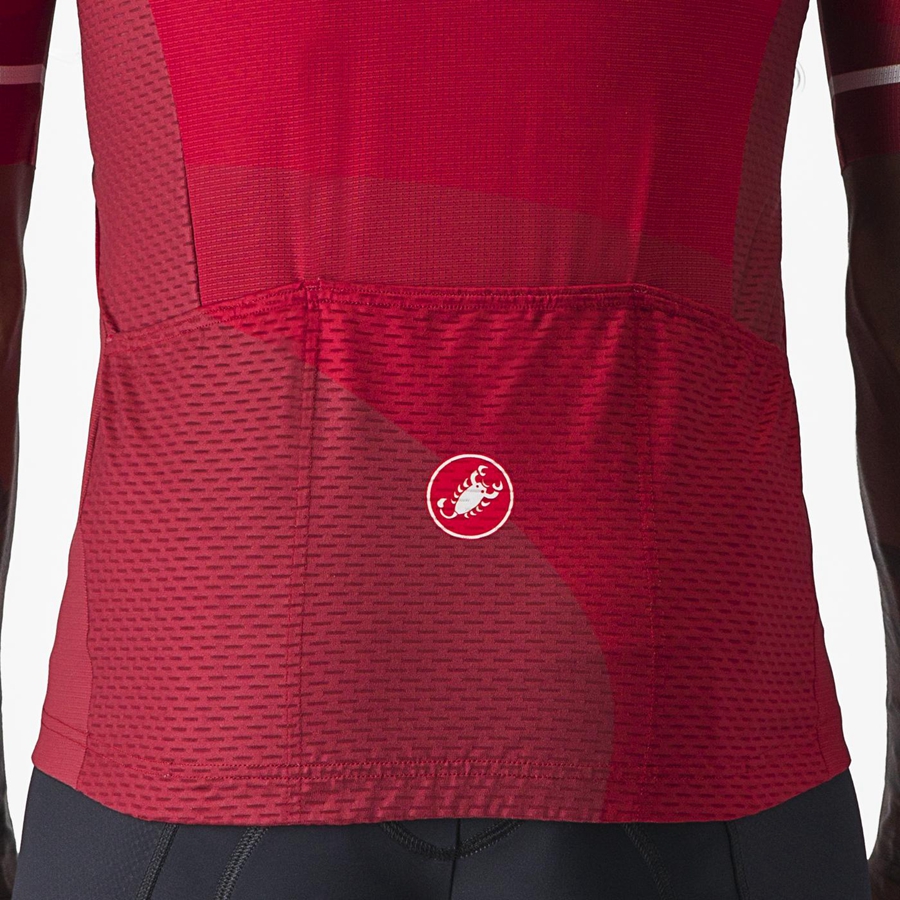 Maillot Castelli ORIZZONTE Homme Rouge Rouge Blanche | FHOMB-4370