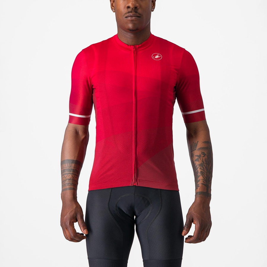 Maillot Castelli ORIZZONTE Homme Rouge Rouge Blanche | FHOMB-4370