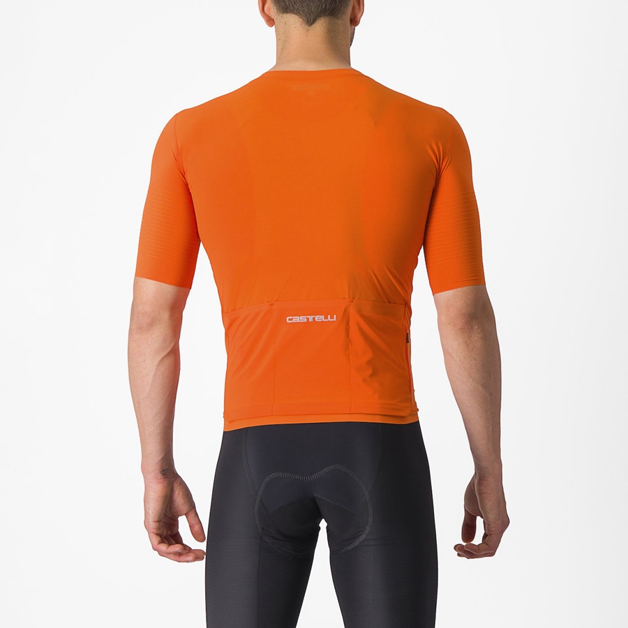 Maillot Castelli PREMIO Homme Orange Rouge | NJKWC-6879