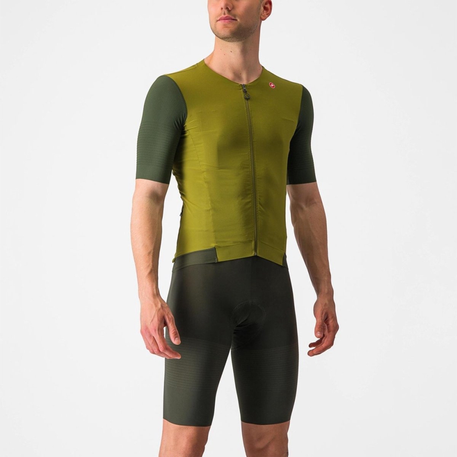 Maillot Castelli PREMIO Homme Vert Vert Foncé | NERWP-5276