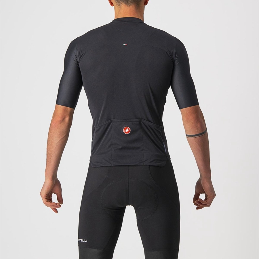 Maillot Castelli PROLOGO 7 Homme Noir Argent Grise Blanche | JLBHD-6302