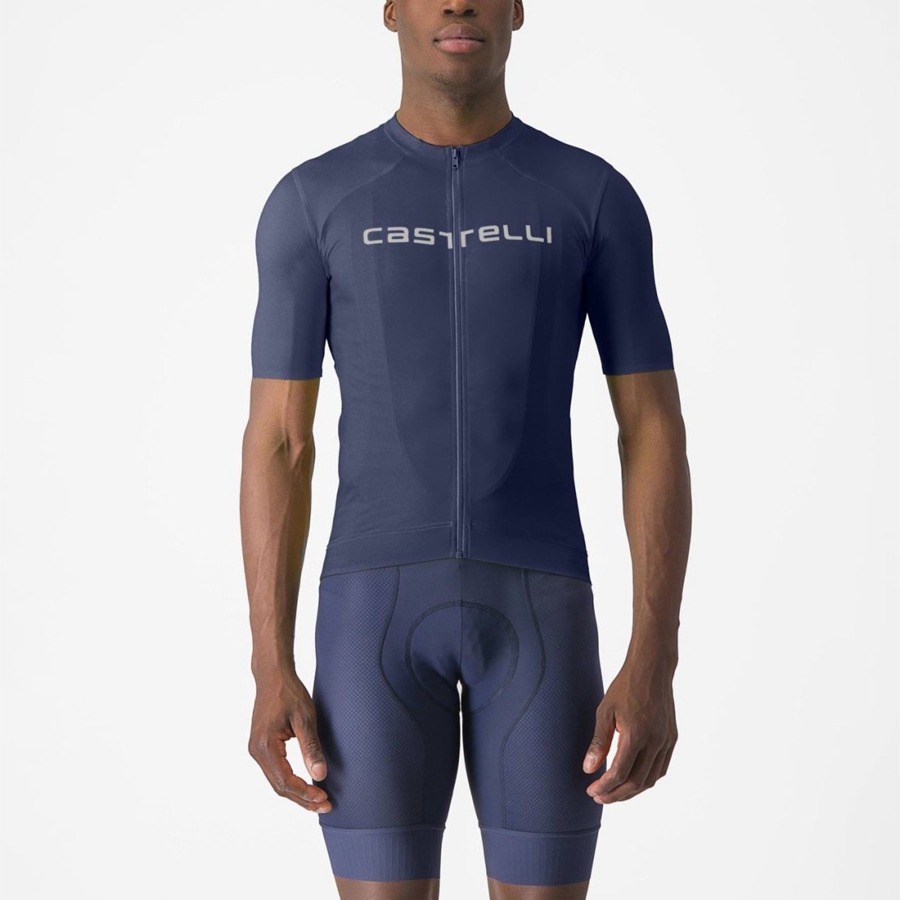 Maillot Castelli PROLOGO LITE Homme Bleu Blanche | XRVSE-7852