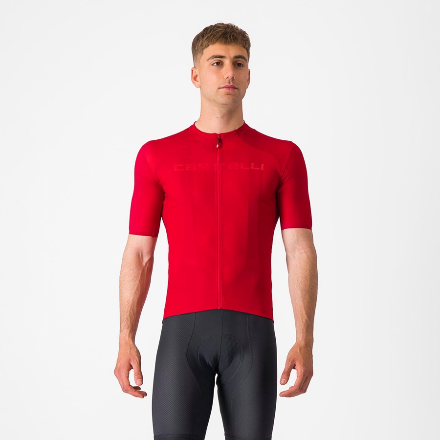 Maillot Castelli PROLOGO LITE Homme Rouge | YAGFT-5034