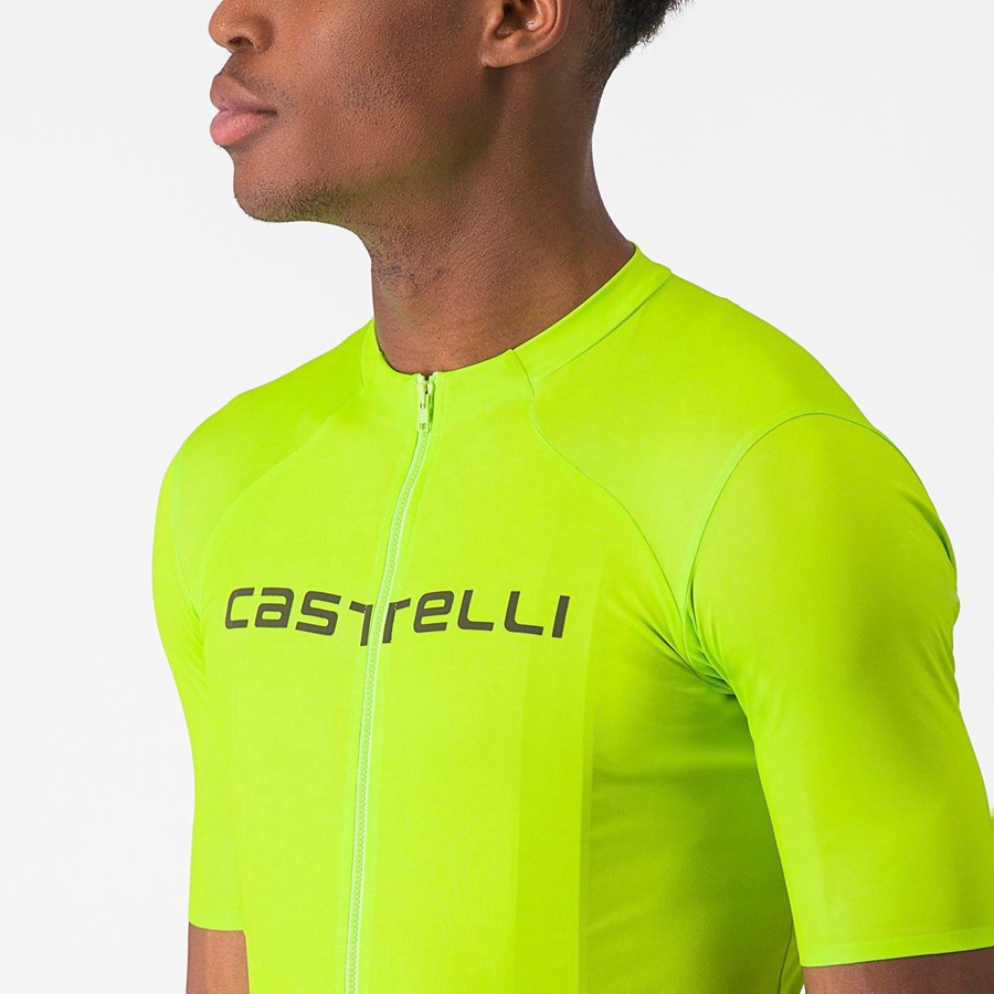 Maillot Castelli PROLOGO LITE Homme Vert Clair Vert Foncé | BSKGE-8719