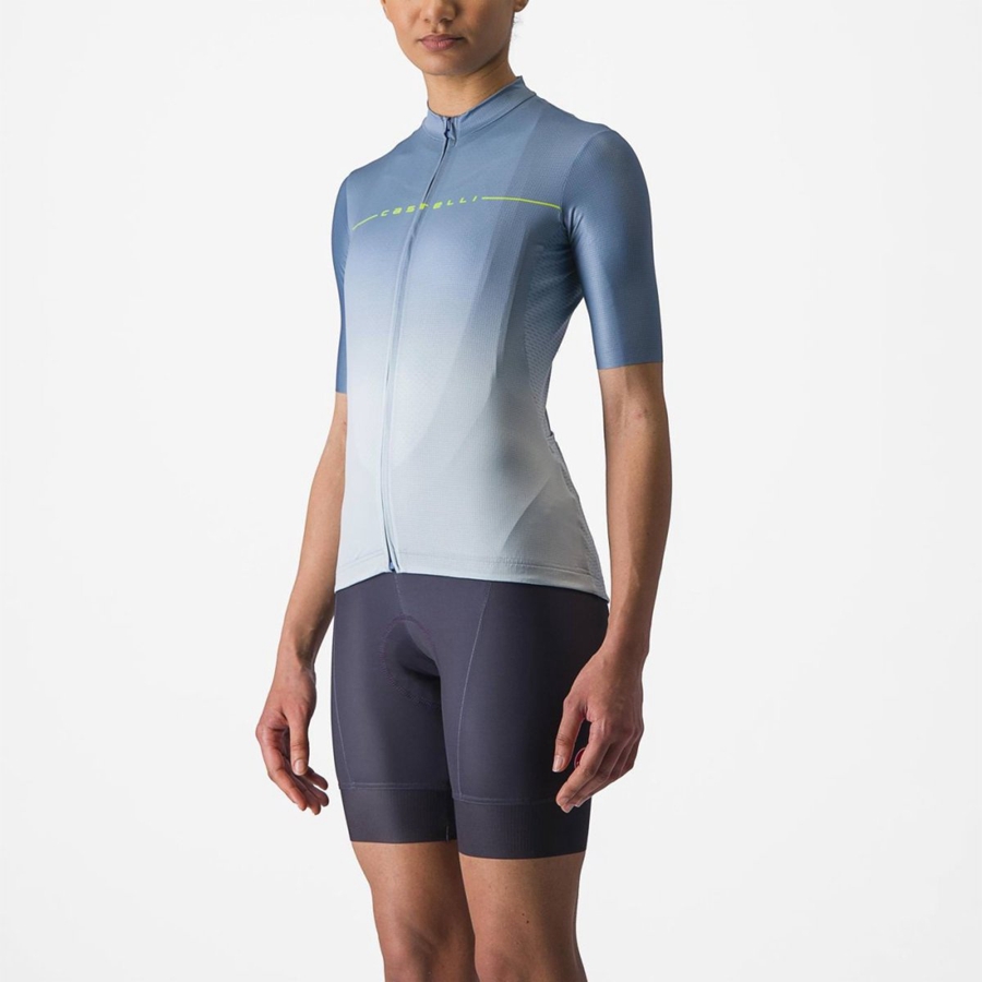 Maillot Castelli SALITA Femme Grise Bleu Bleu | JKABV-7209