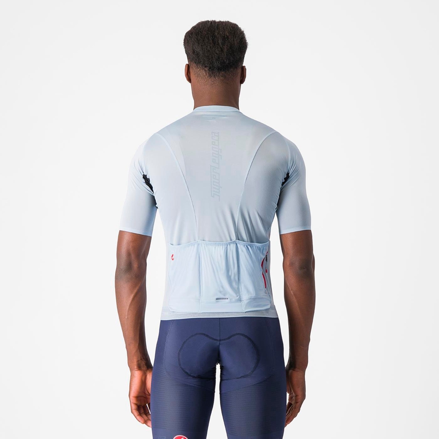 Maillot Castelli SUPERLEGGERA 3 Homme Bleu | ROHZG-0342