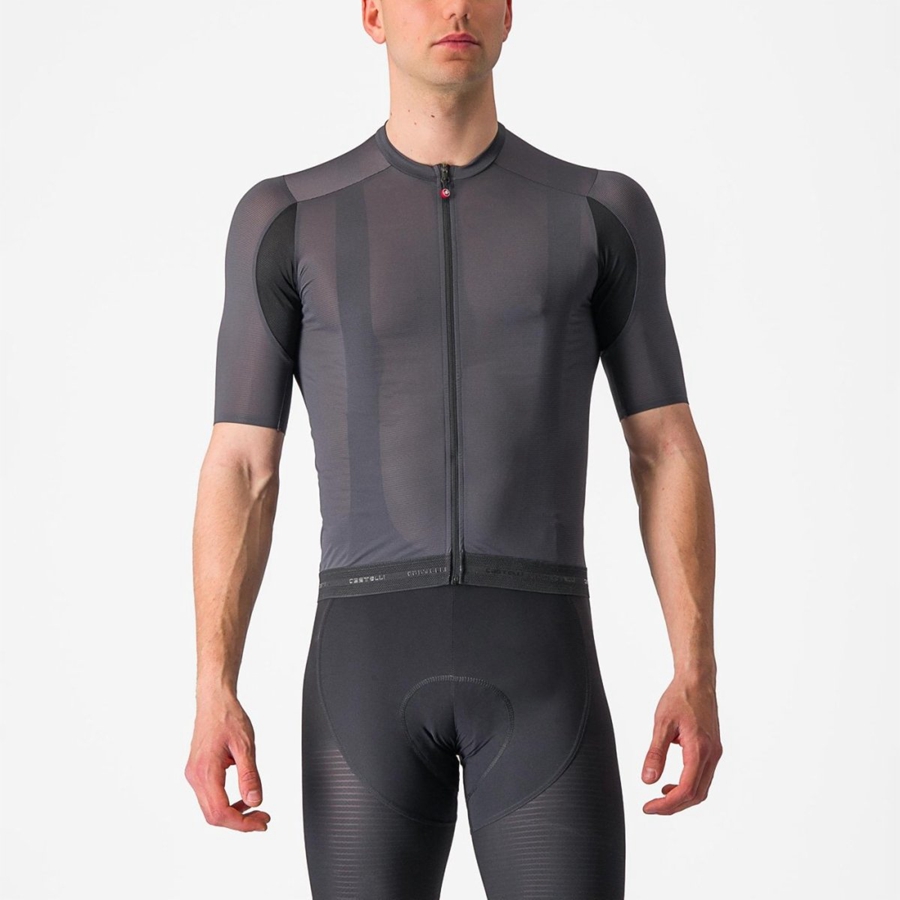 Maillot Castelli SUPERLEGGERA 3 Homme Grise Foncé | BEYGM-3452