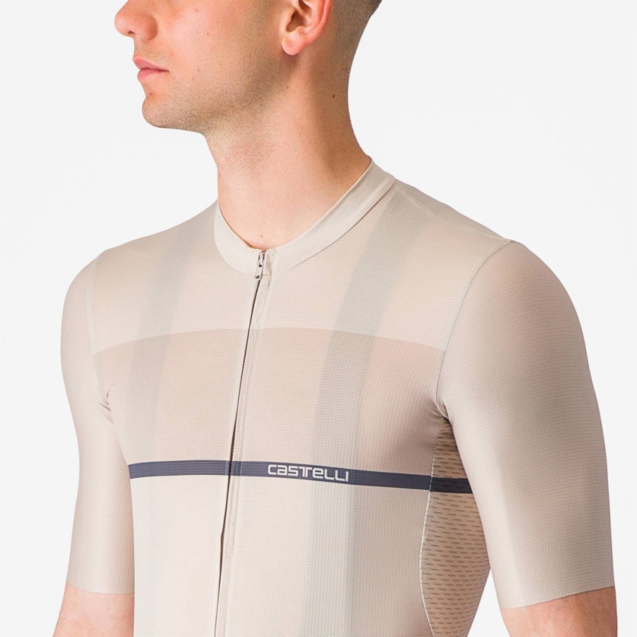 Maillot Castelli TRADIZIONE Homme Argent Bleu | DAHTM-3716