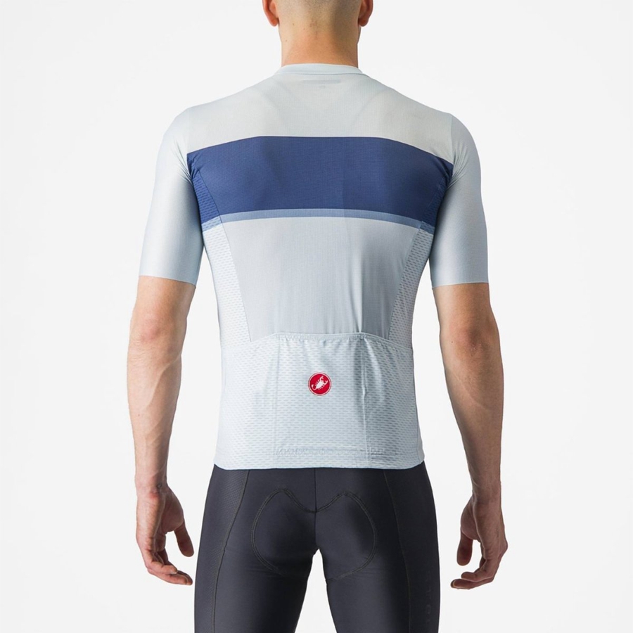 Maillot Castelli TRADIZIONE Homme Bleu Bleu Grise | DSVTR-6527