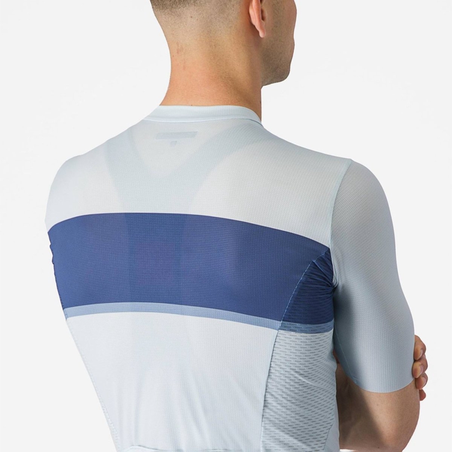 Maillot Castelli TRADIZIONE Homme Bleu Bleu Grise | DSVTR-6527