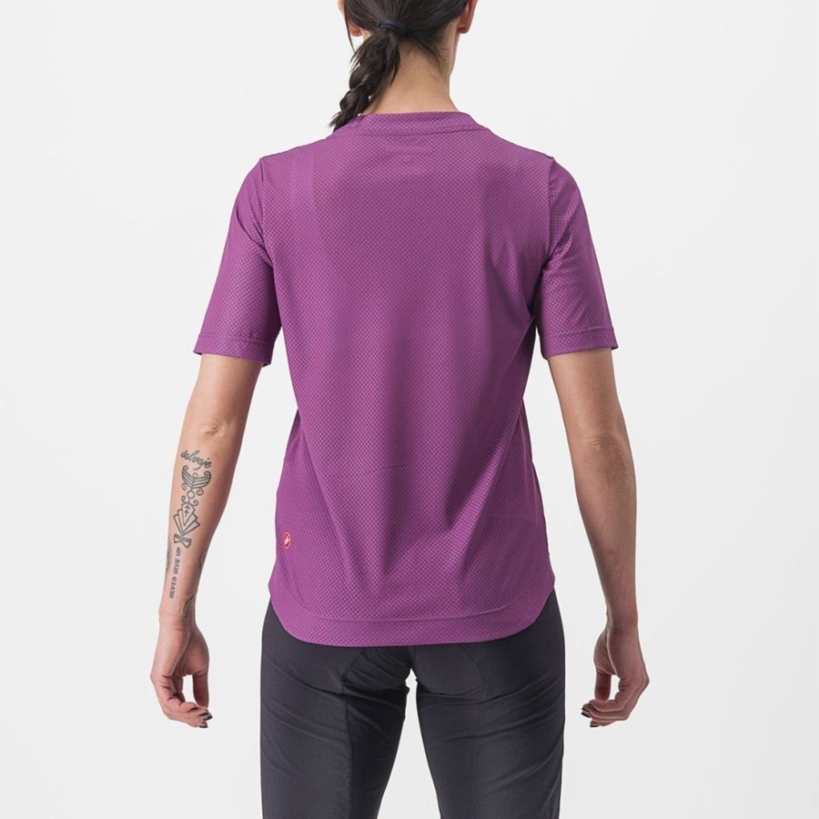 Maillot Castelli TRAIL TECH 2 W TEE Femme Violette | BGVNL-7658