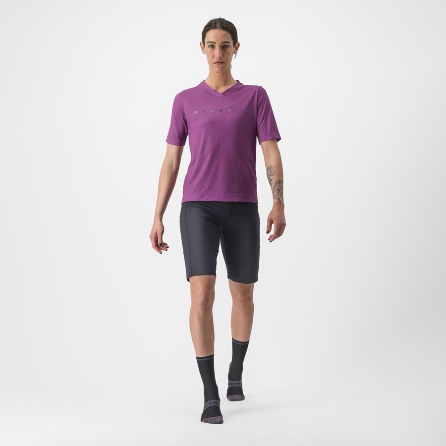 Maillot Castelli TRAIL TECH 2 W TEE Femme Violette | BGVNL-7658