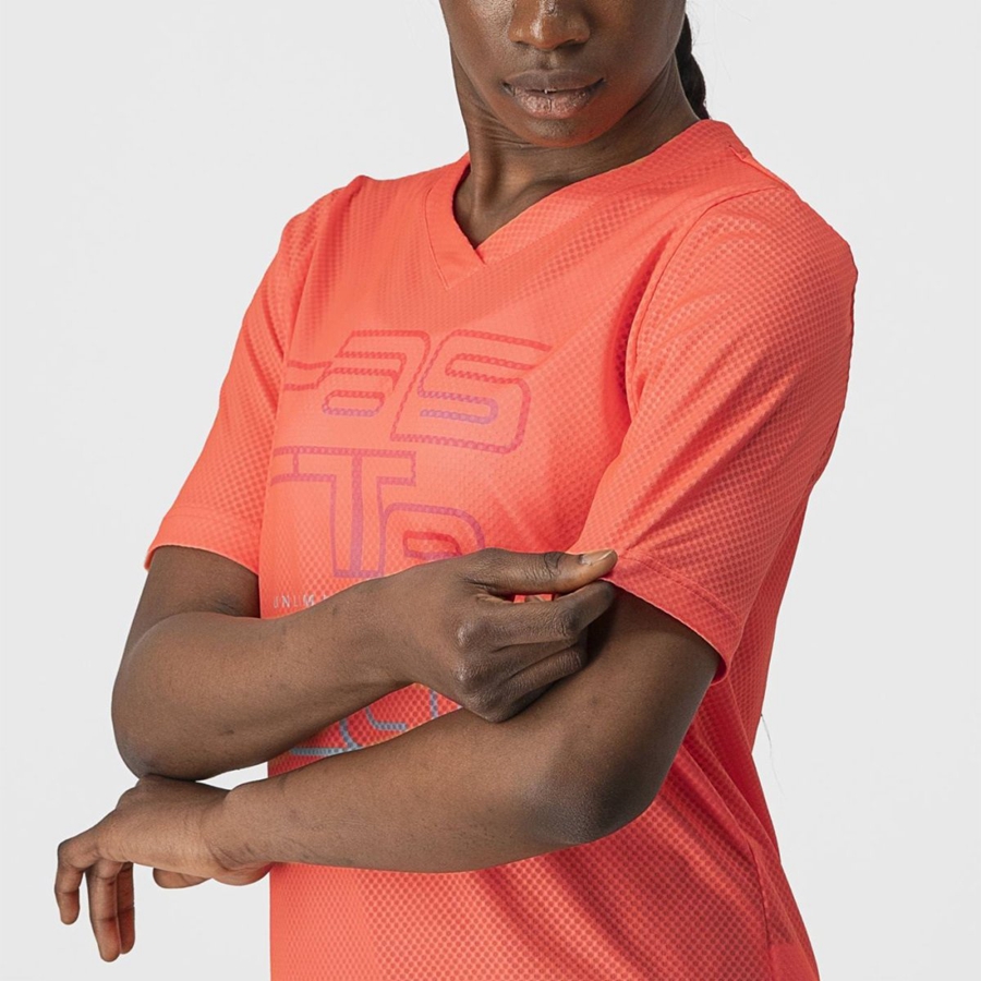 Maillot Castelli TRAIL TECH W TEE Femme Corail | ARPVW-4801