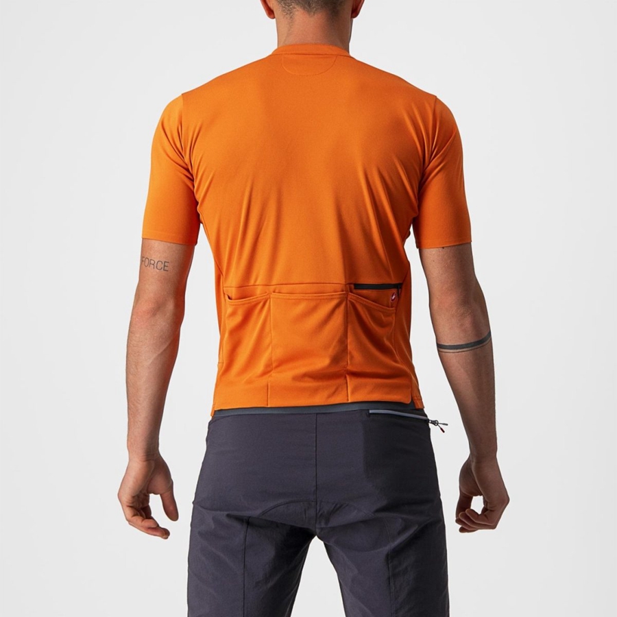 Maillot Castelli UNLIMITED ALLROAD Homme Orange Rouge | HWKFN-4351