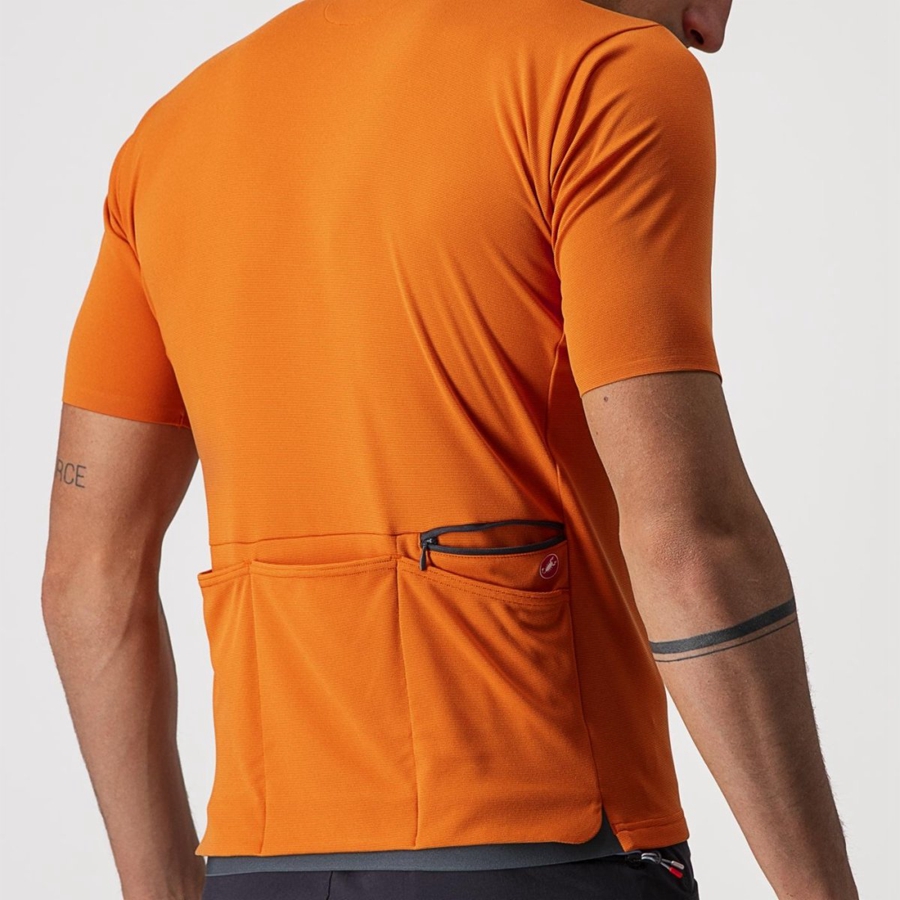 Maillot Castelli UNLIMITED ALLROAD Homme Orange Rouge | HWKFN-4351