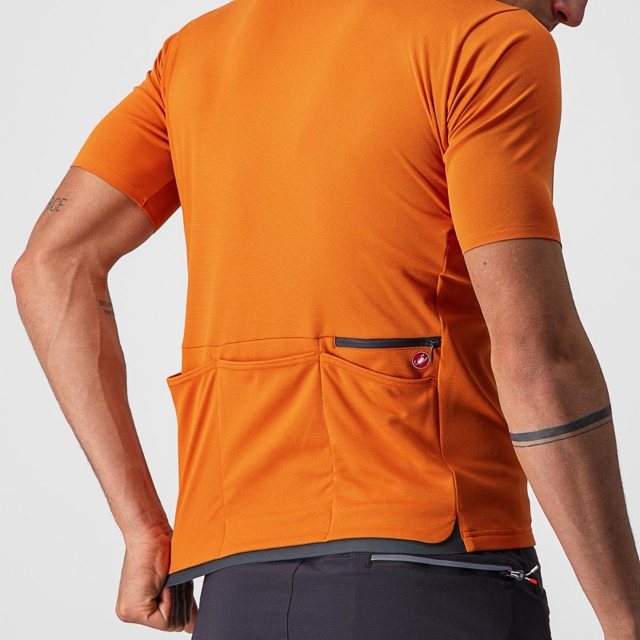 Maillot Castelli UNLIMITED ALLROAD Homme Orange Rouge | HWKFN-4351