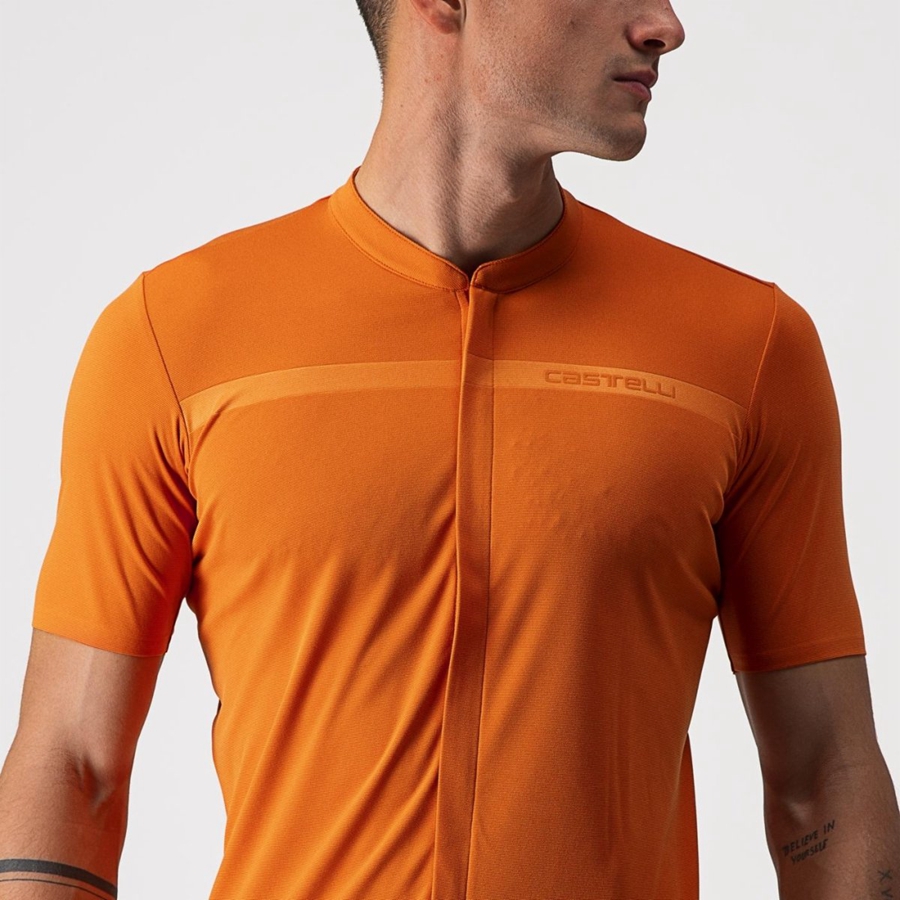 Maillot Castelli UNLIMITED ALLROAD Homme Orange Rouge | HWKFN-4351