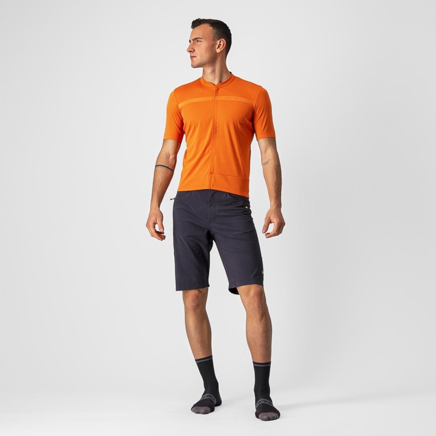 Maillot Castelli UNLIMITED ALLROAD Homme Orange Rouge | HWKFN-4351