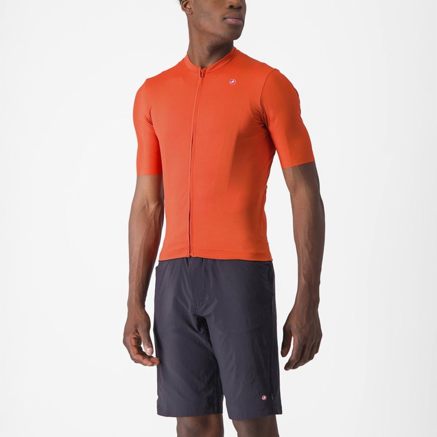 Maillot Castelli UNLIMITED ENTRATA 2 Homme Orange Rouge Grise | WXKJL-4572