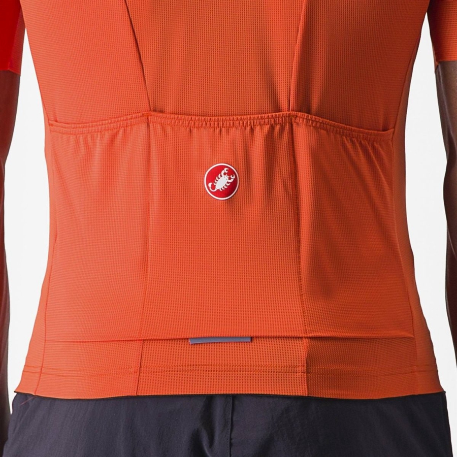 Maillot Castelli UNLIMITED ENTRATA 2 Homme Orange Rouge Grise | WXKJL-4572