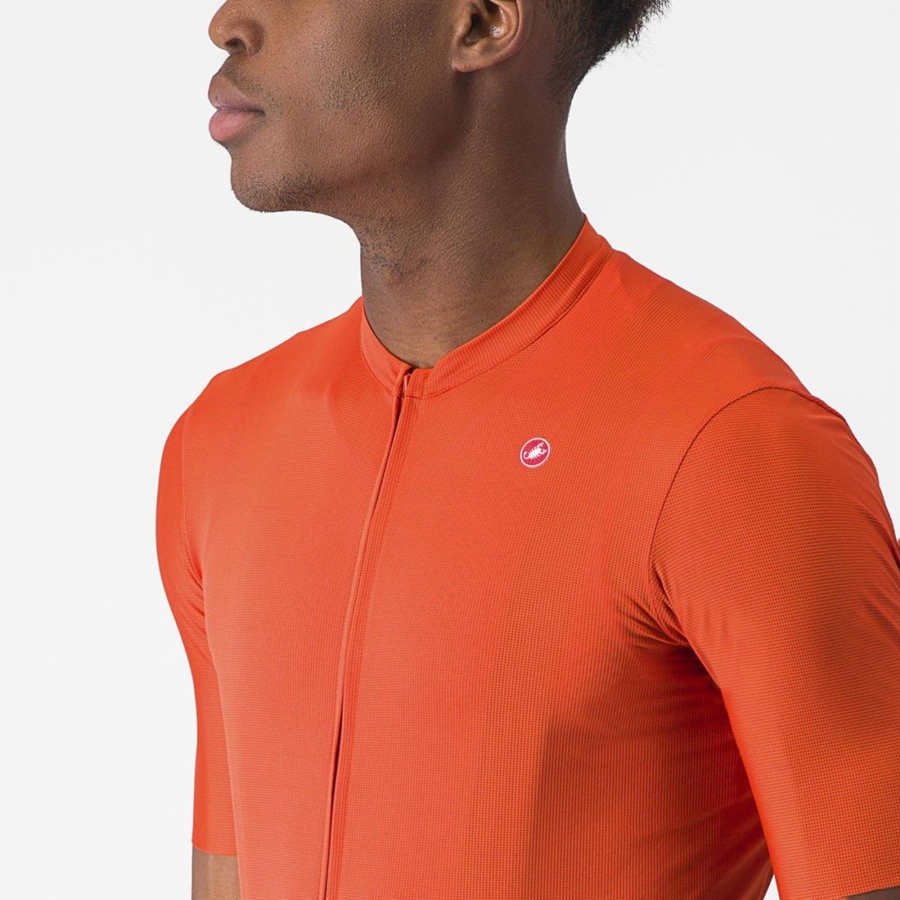 Maillot Castelli UNLIMITED ENTRATA 2 Homme Orange Rouge Grise | WXKJL-4572