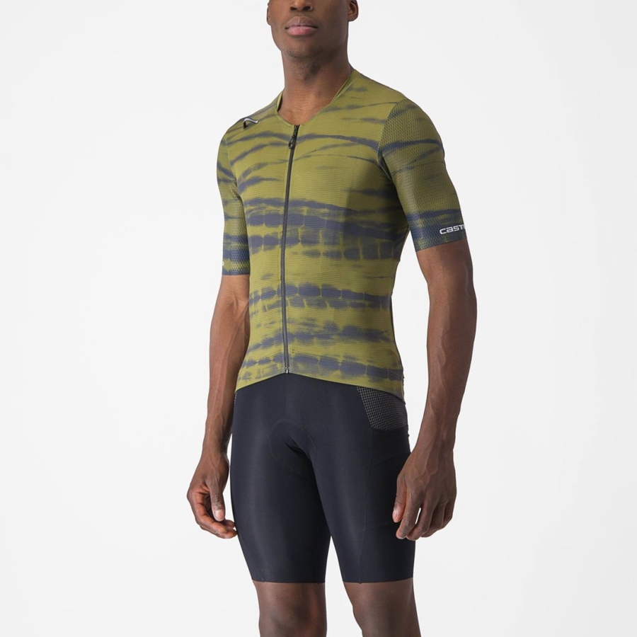 Maillot Castelli UNLIMITED PRO Homme Vert Olive | KHQZB-3895