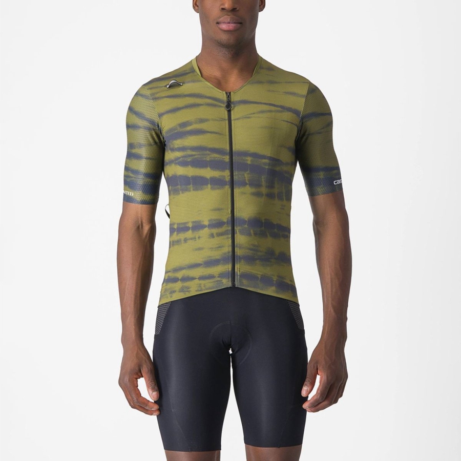 Maillot Castelli UNLIMITED PRO Homme Vert Olive | KHQZB-3895