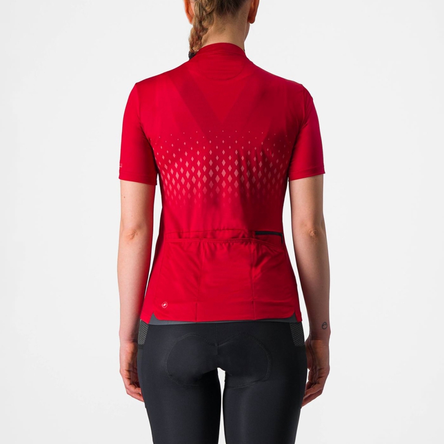 Maillot Castelli UNLIMITED SENTIERO 3 Femme Rouge Rouge | DZRNA-2974