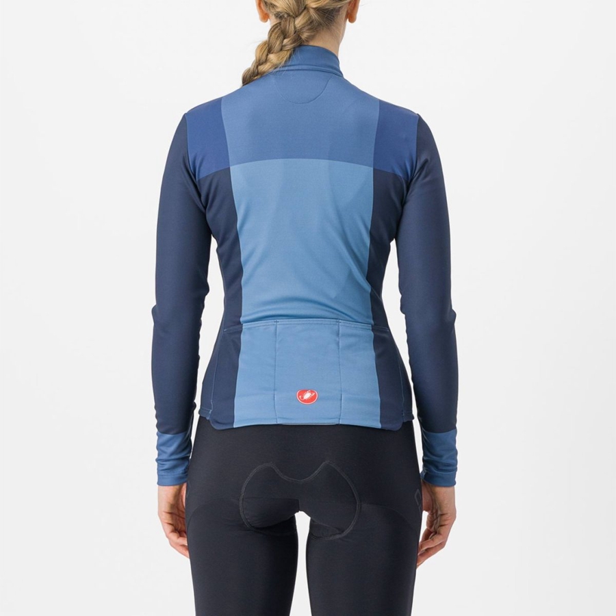 Maillot Castelli UNLIMITED W THERMAL Femme Bleu Bleu | EDWXH-7319