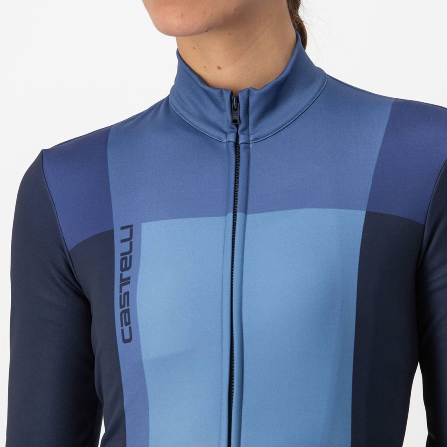 Maillot Castelli UNLIMITED W THERMAL Femme Bleu Bleu | EDWXH-7319