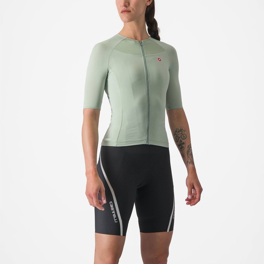 Maillot Castelli VELOCISSIMA 2 Femme Vert Bleu | VPECT-3285