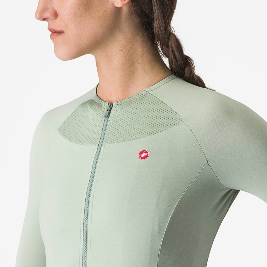 Maillot Castelli VELOCISSIMA 2 Femme Vert Bleu | VPECT-3285