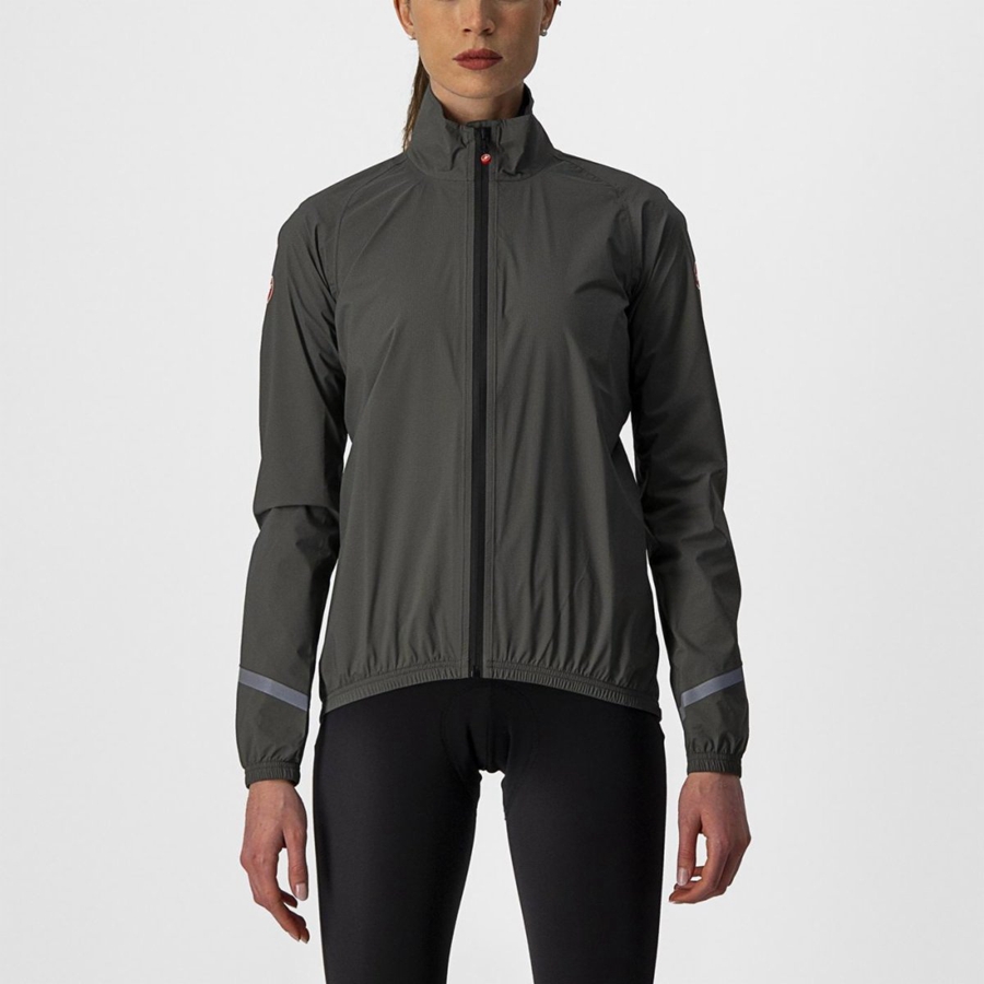 Protection Castelli EMERGENCY 2 W RAIN Femme Vert | VDLTQ-8473