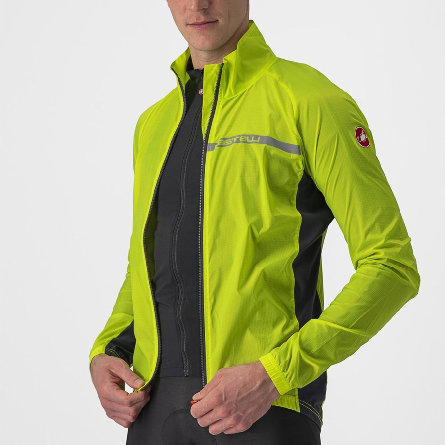 Protection Castelli SQUADRA STRETCH Homme Vert Clair Grise Foncé | GHYTF-0736