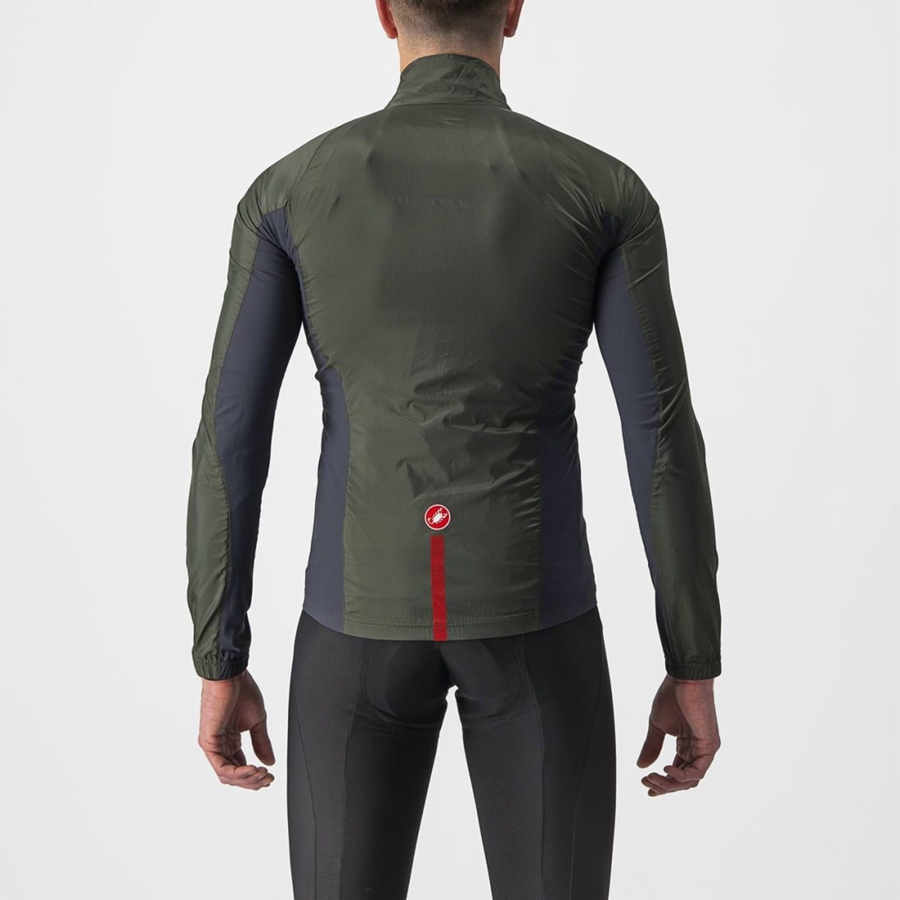 Protection Castelli SQUADRA STRETCH Homme Vert Grise Foncé | AJOLR-7680