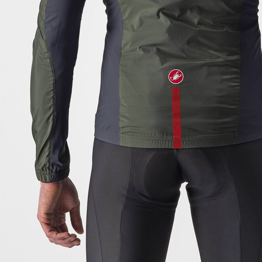 Protection Castelli SQUADRA STRETCH Homme Vert Grise Foncé | AJOLR-7680