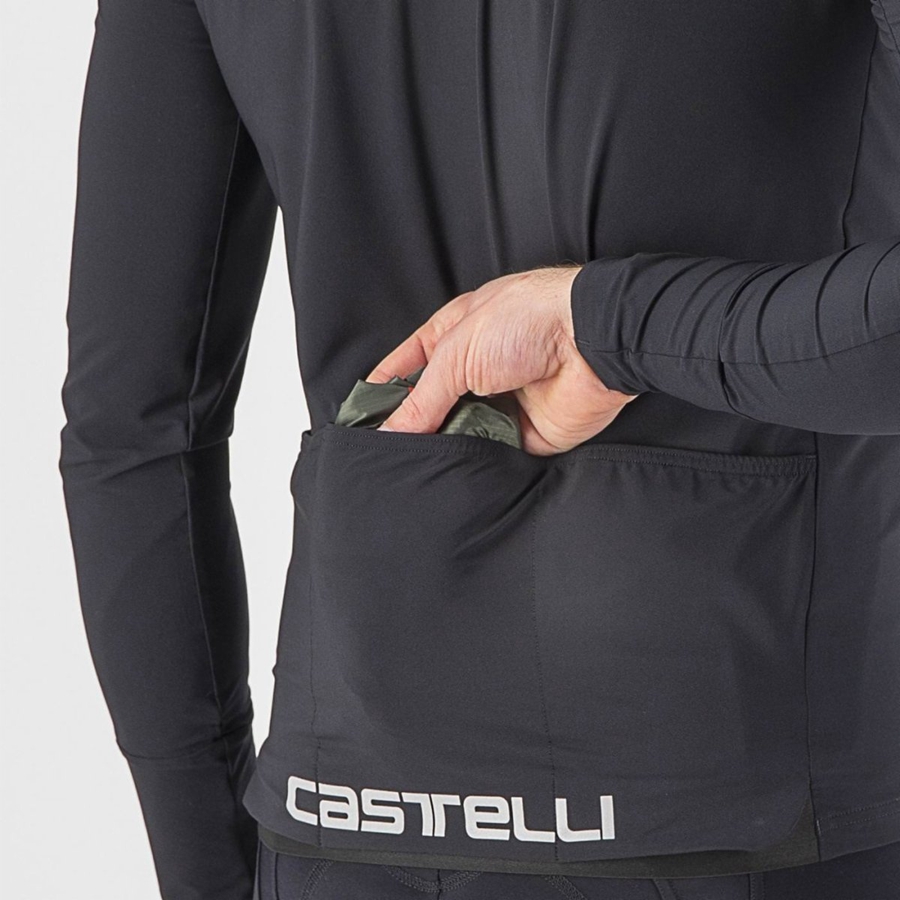 Protection Castelli SQUADRA STRETCH Homme Vert Grise Foncé | AJOLR-7680