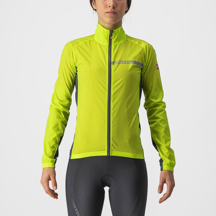 Protection Castelli SQUADRA STRETCH W Femme Vert Clair Grise Foncé | KHNFV-1670